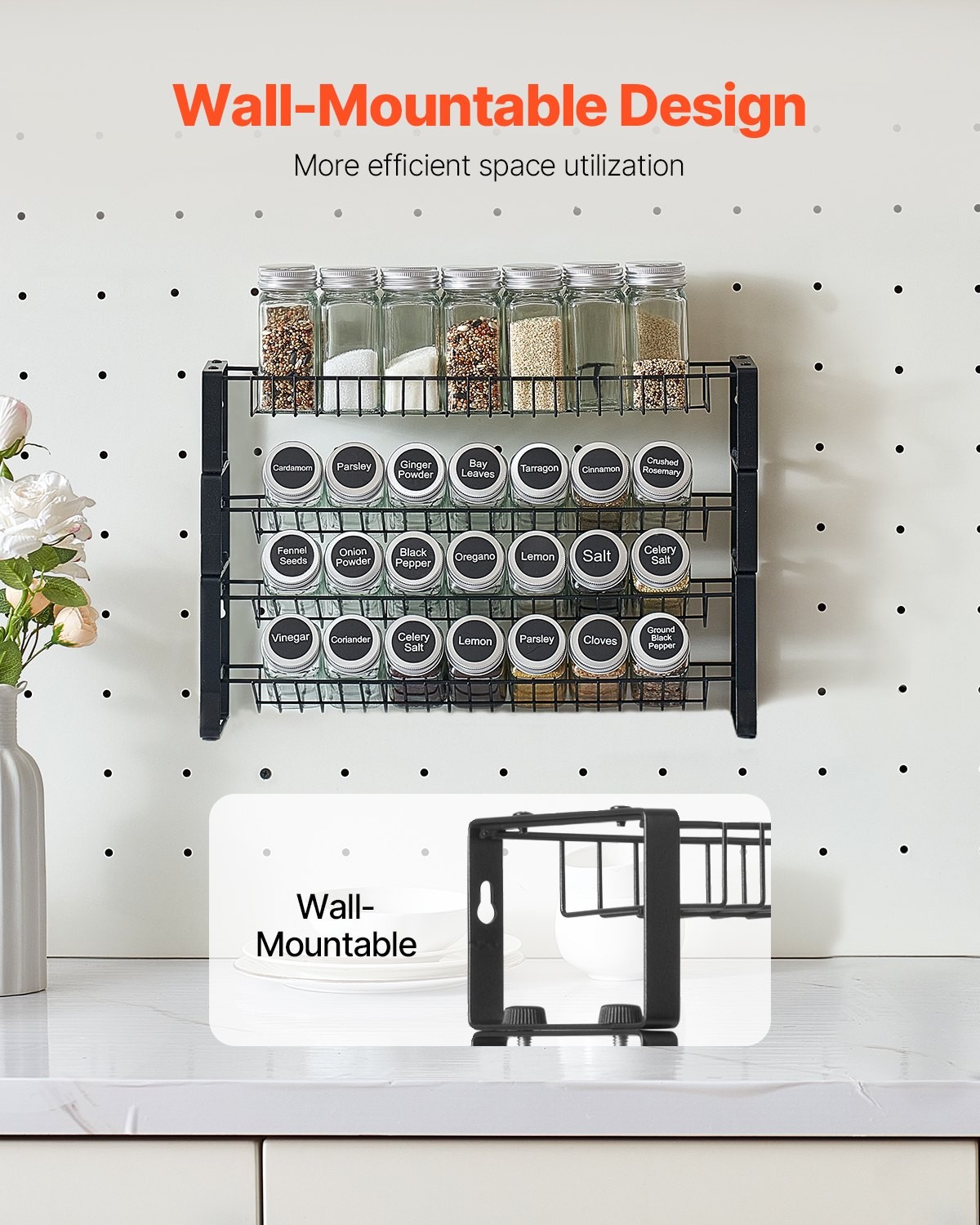 Spice Rack Organizer For Cabinet Kitchen Countertop Seasoning Organizer 18x11 In gallery