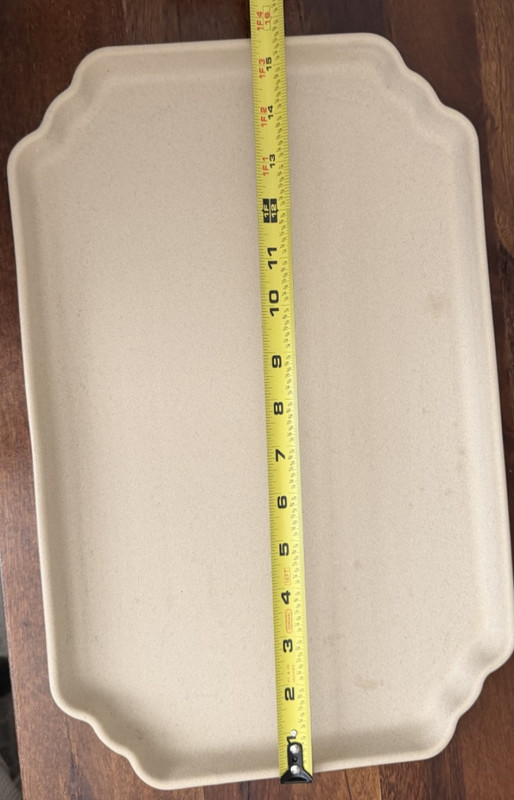 Threshold Designed with Studio McGee Beige Ceramic Decorative Tray 15.5" x 10" gallery