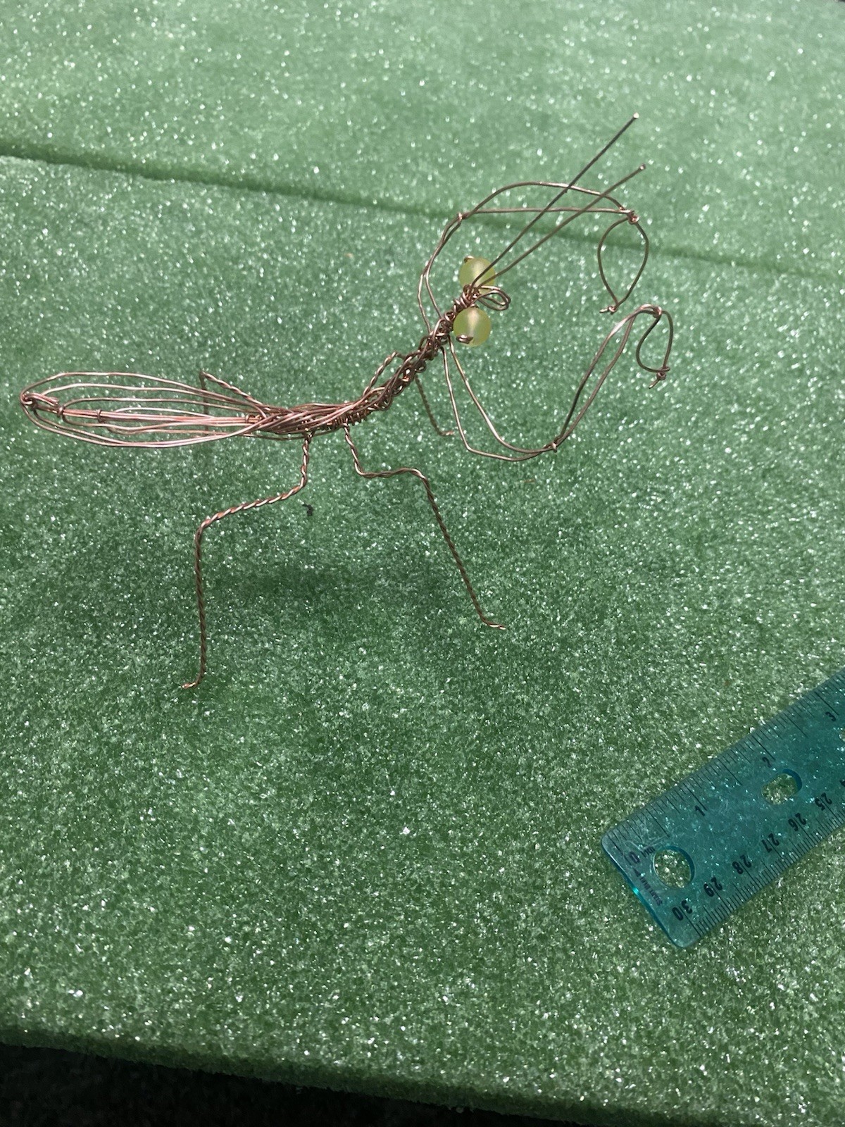 Handmade Copper Wire ￼ praying, mantis, ￼Figurine, Freestanding, Animals & Bugs gallery