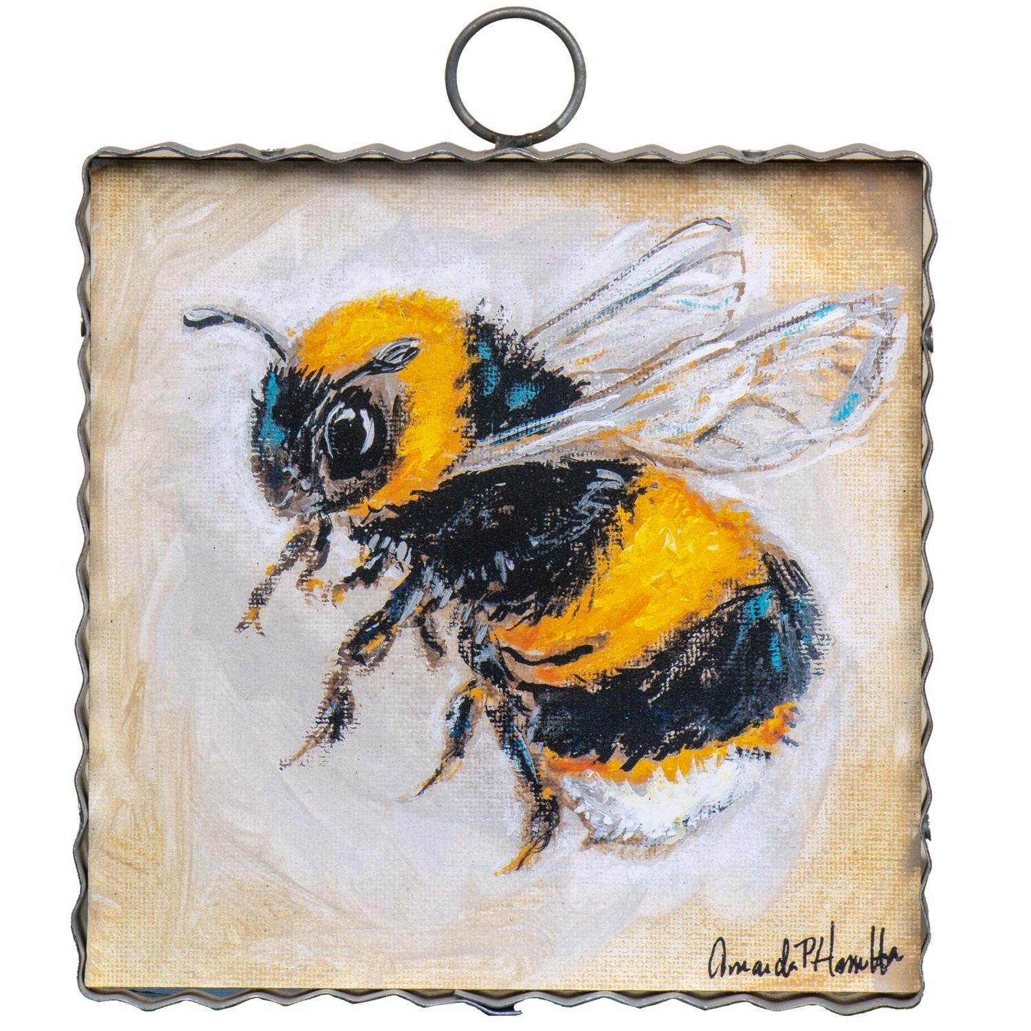 The Round Top Collection Mini Classic Bee Print 6x6x1 gallery
