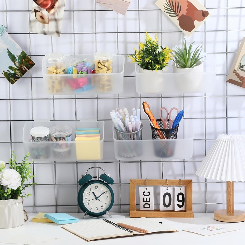 Gridwall Baskets, Grid Wall Storage Bin Plastic Grid Wall Panels Bins for 3 I... gallery