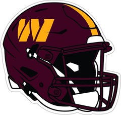 Washington Commanders LARGE Helmut Auto Decal, 7×7″ Vinyl, Waterproof Die Cut