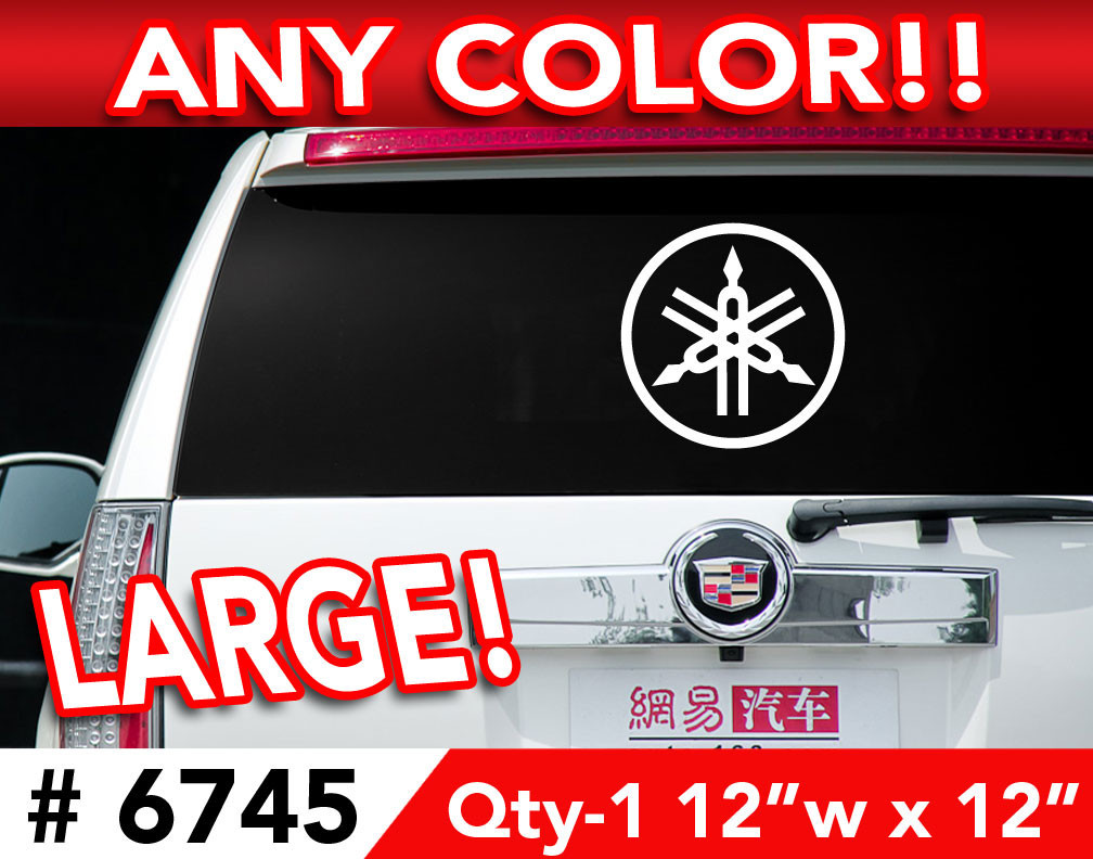 YAMAHA LOGO ROUND R6 R1 LARGE DECAL STICKER 12"x 12" in ANY 1 COLOR gallery