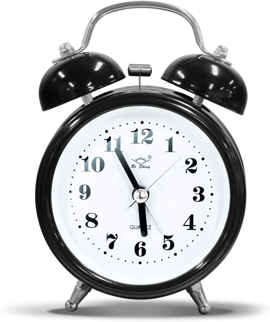 Reloj despertador vintage con campanas extra ruidosas 3D ideal para dormilones gallery