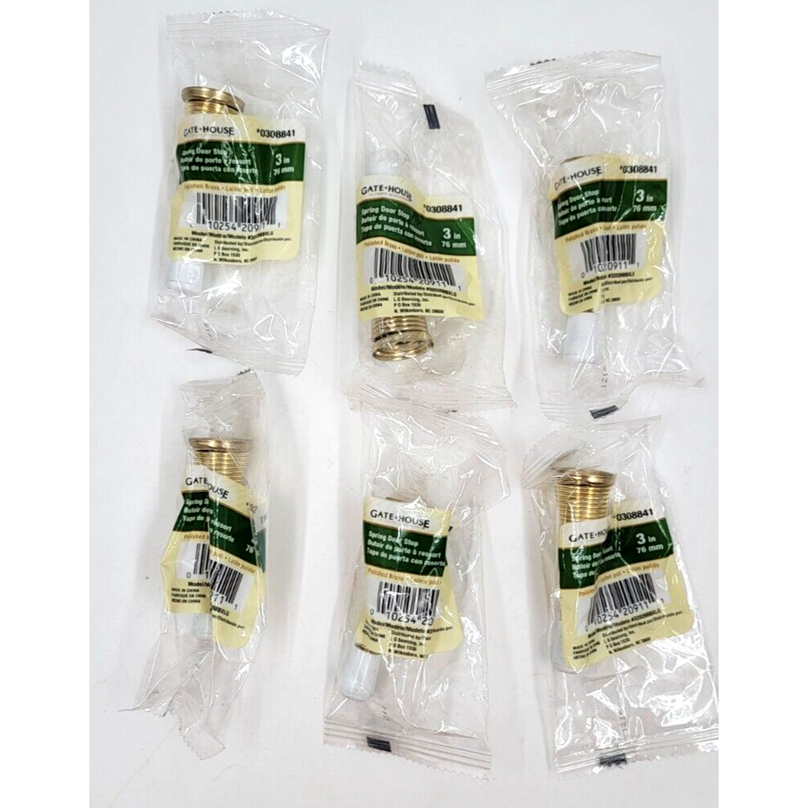 Gatehouse 3" Spring Baseboard Door Stop - Polished Brass 0308841 Wall Lot of 6 gallery