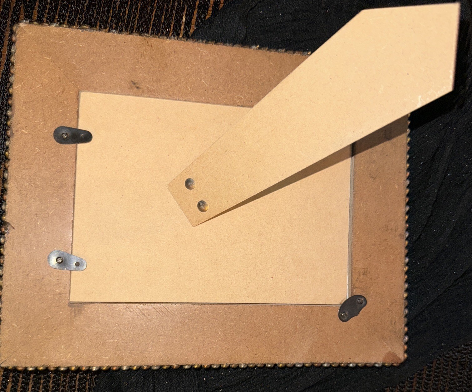 Photo Frame 5x7 Wood Bumpy Textured Copper & Silver On Dark Brown/ Black Backgr gallery