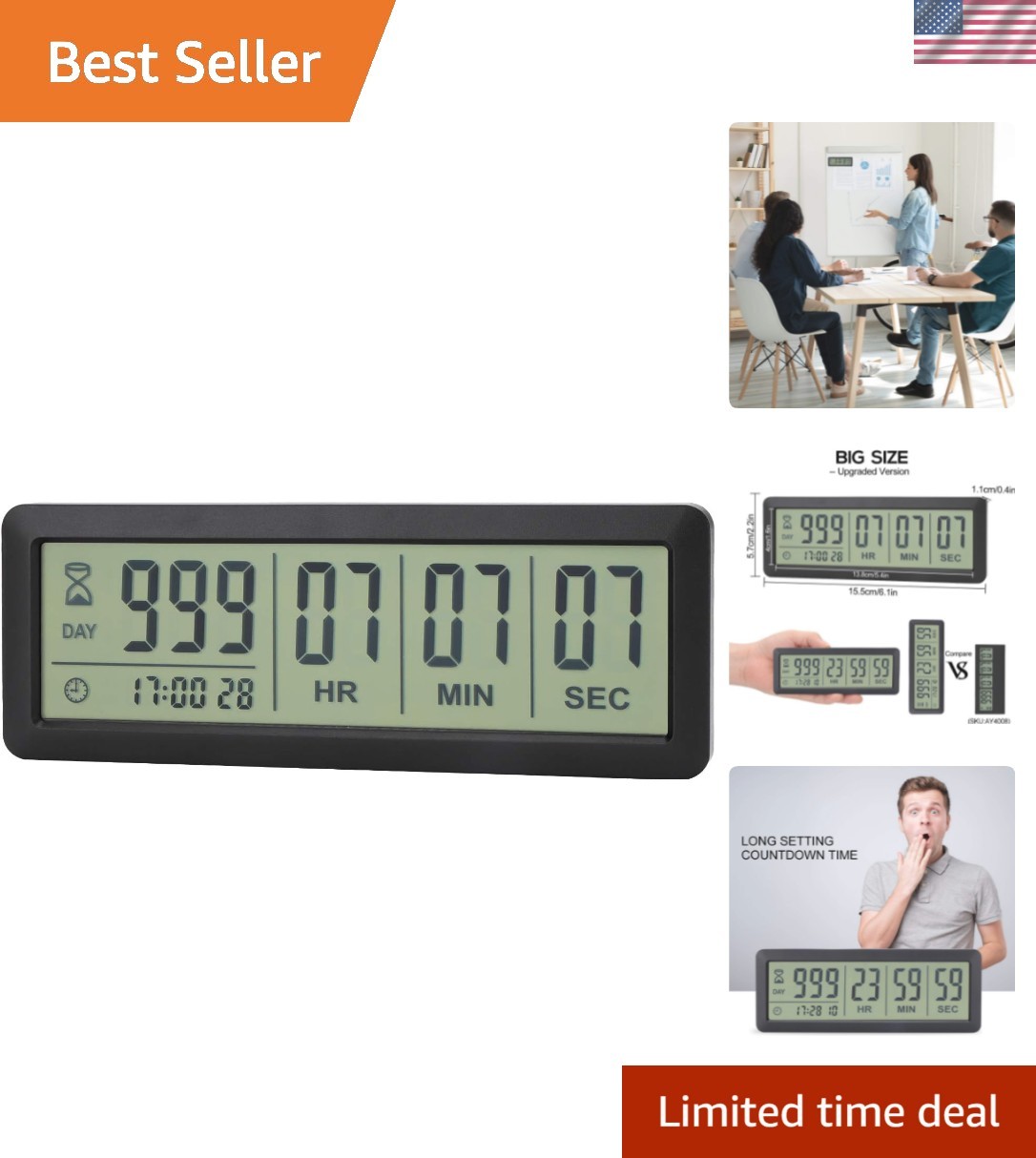 A 999 Days Countdown Timer Digital Clock Retirement Vacation Event Day Counte... gallery