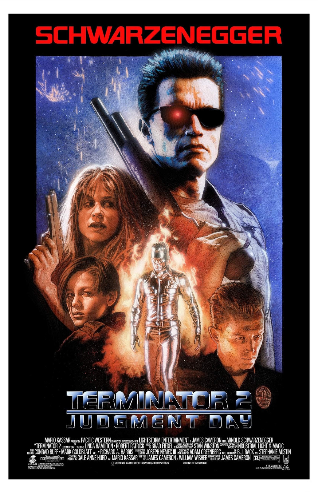 AA4436 Terminator 2 Judgment Day James Cameron 1991 Collage Movie Poster 11x17 gallery