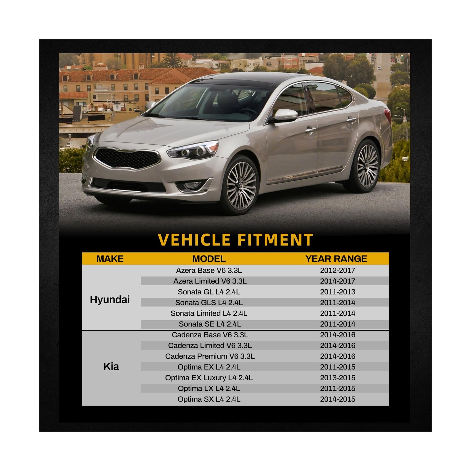 DWVO Radiator Compatible with 2011-2014 Hyundai Sonata 2012-2017 Azera 2011 2... gallery