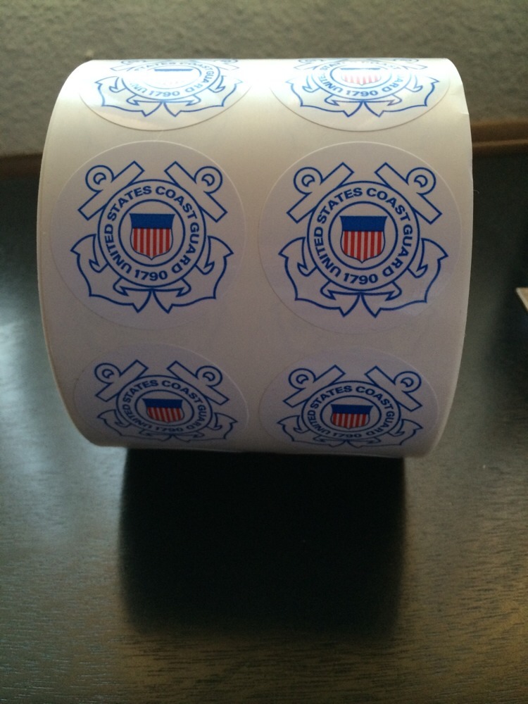 Round Coast Guard Sticker gallery