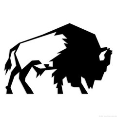 Bison Buffalo – Decal Sticker – Multiple Colors & Sizes – ebn6898