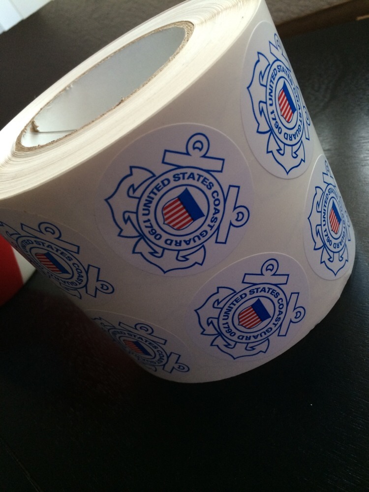 Round Coast Guard Sticker gallery