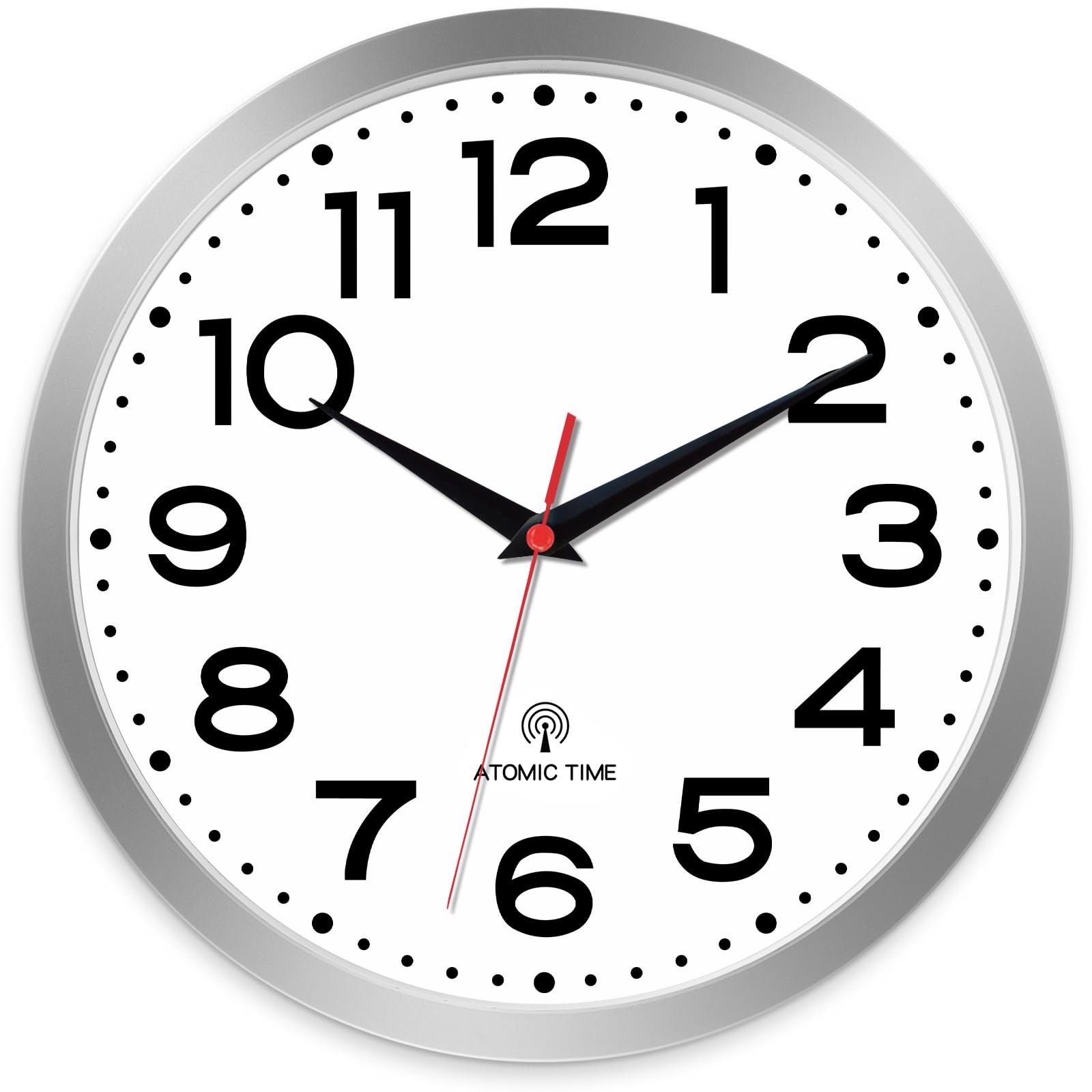 Atomic Wall Clock 14 Inch, Modern Clock Battery Operated Classic Analog Decor... gallery