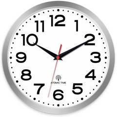 Atomic Wall Clock 14 Inch, Modern Clock Battery Operated Classic Analog Decor…