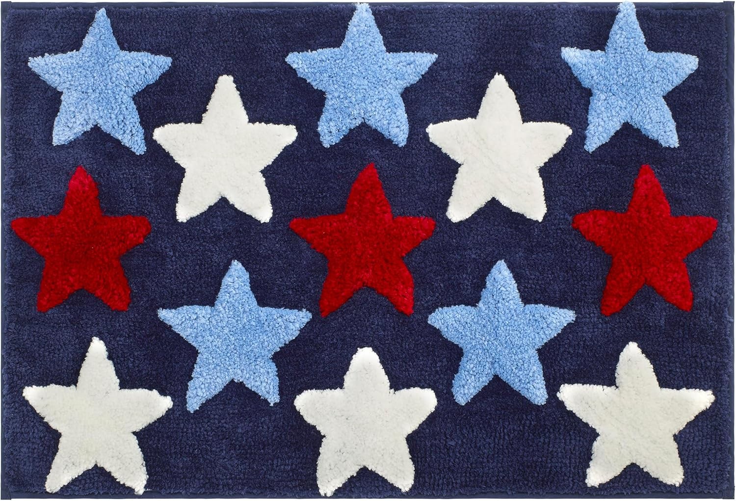 – Bath Rug, 100% Polyester Quick-Dry with Non-Slip Latex Back, Patriotic Star gallery