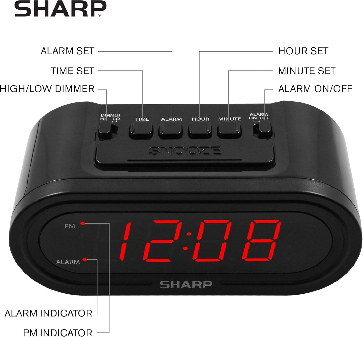 AccuSet Automatic Smart Alarm Clock – Self-Setting Digital Clock, Auto Time & DS gallery