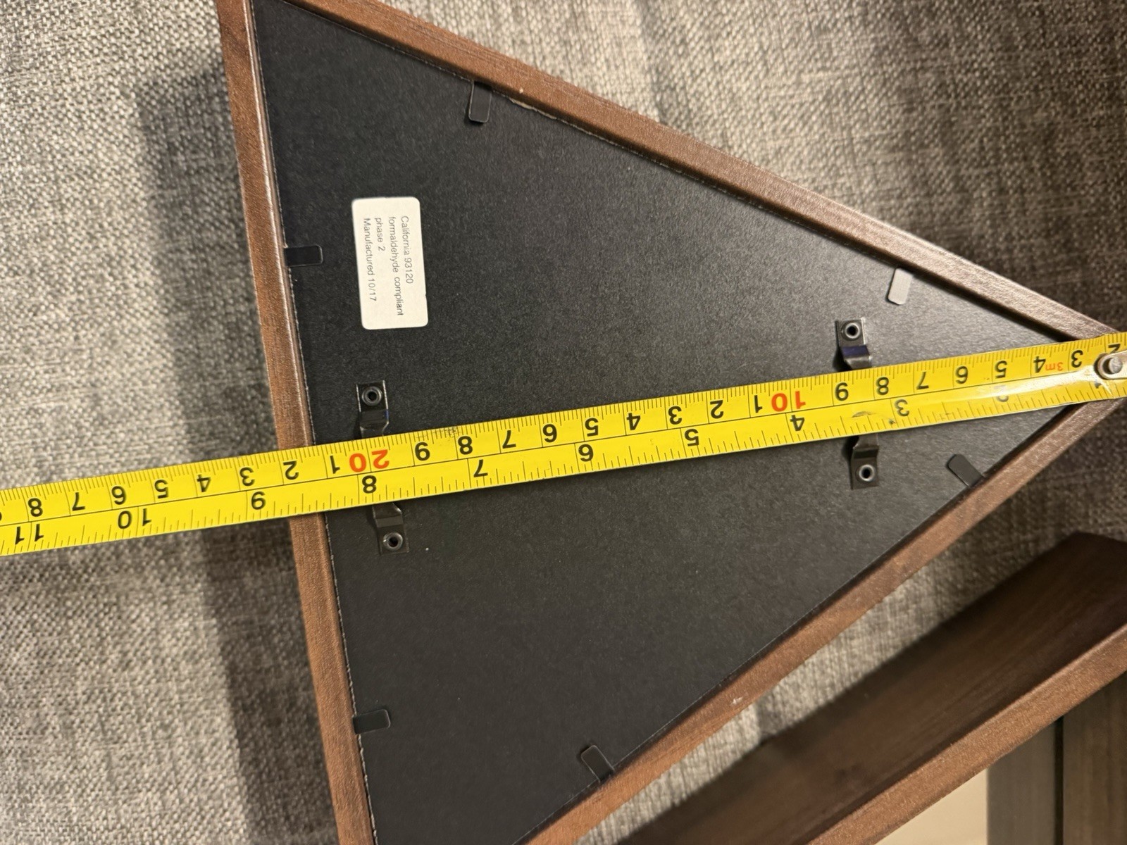 triangular wood frame small mirror gallery
