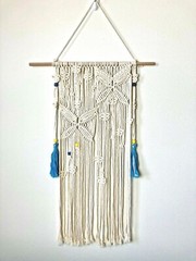 Macrame Wall Hanging Medium Size Approx 23.6 x 35 Boho Chic Wall Decoration NIB