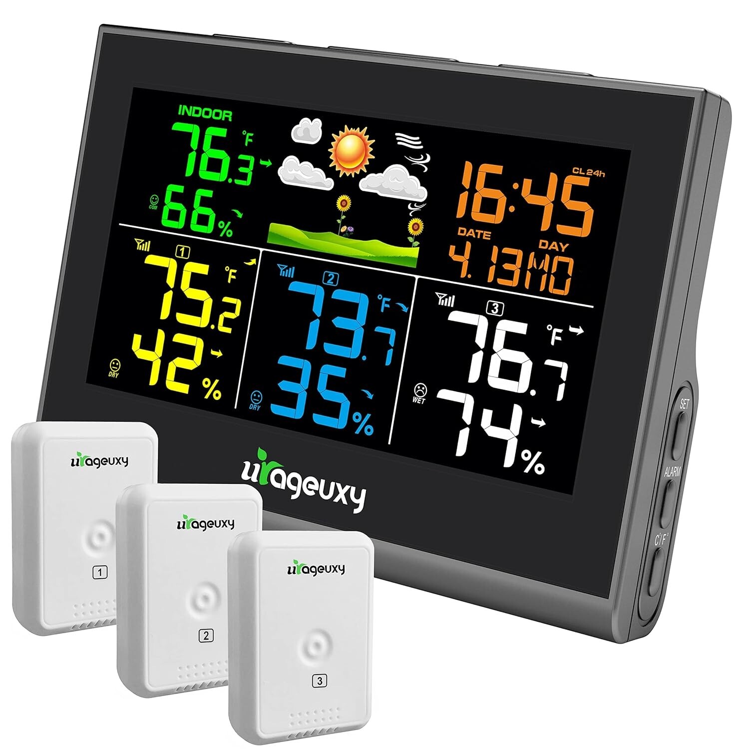 Multiple Sensor Weather Station Wireless Indoor Outdoor Thermometer Hygrometer gallery