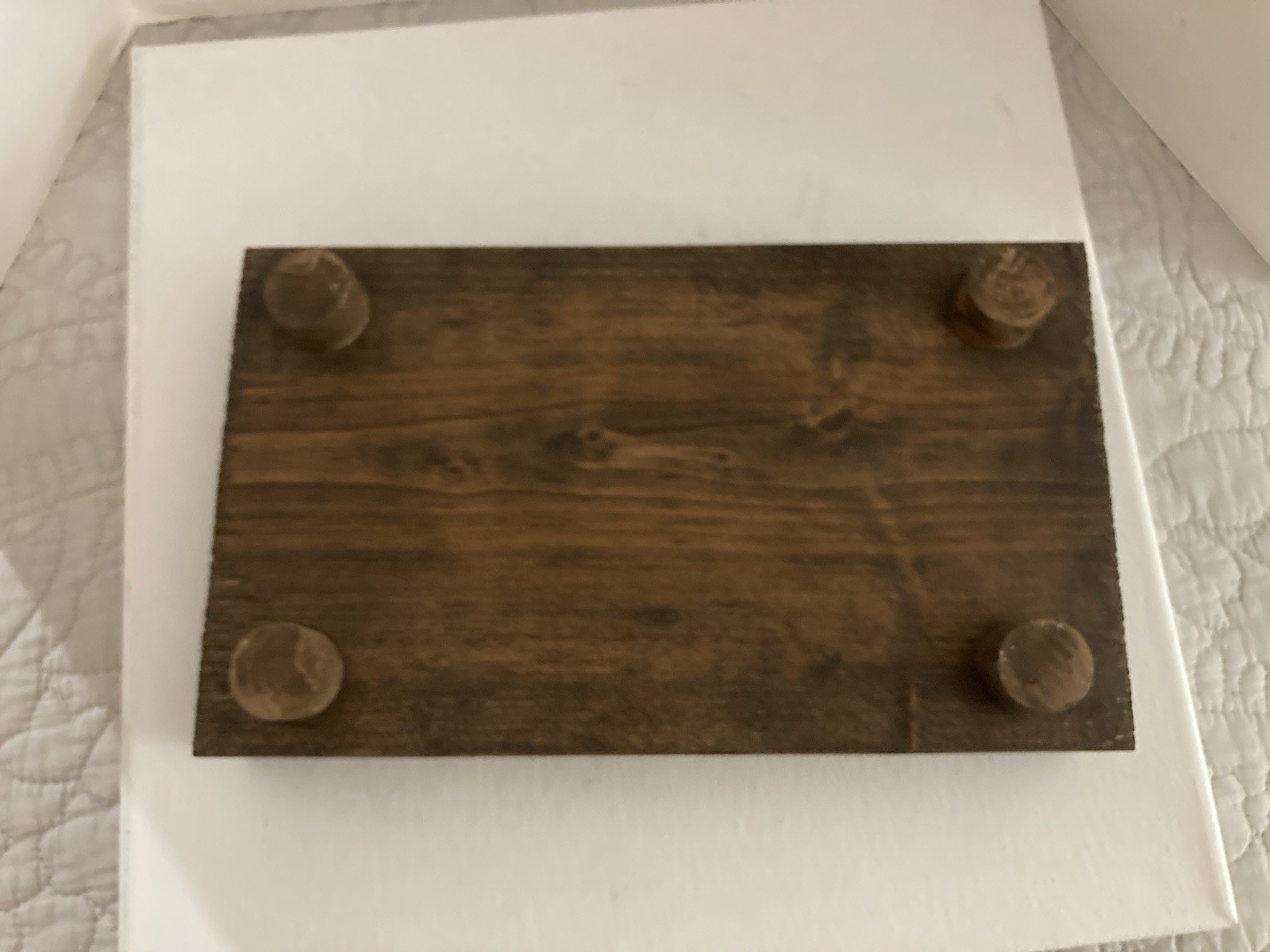 Rustic Wood Block Riser Display Stand for Home Decor gallery