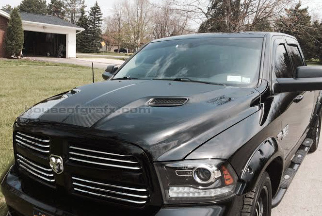 Performance Sport Solid Split Hood Stripe Stripes Decals Fit 2009-2018 Dodge Ram gallery