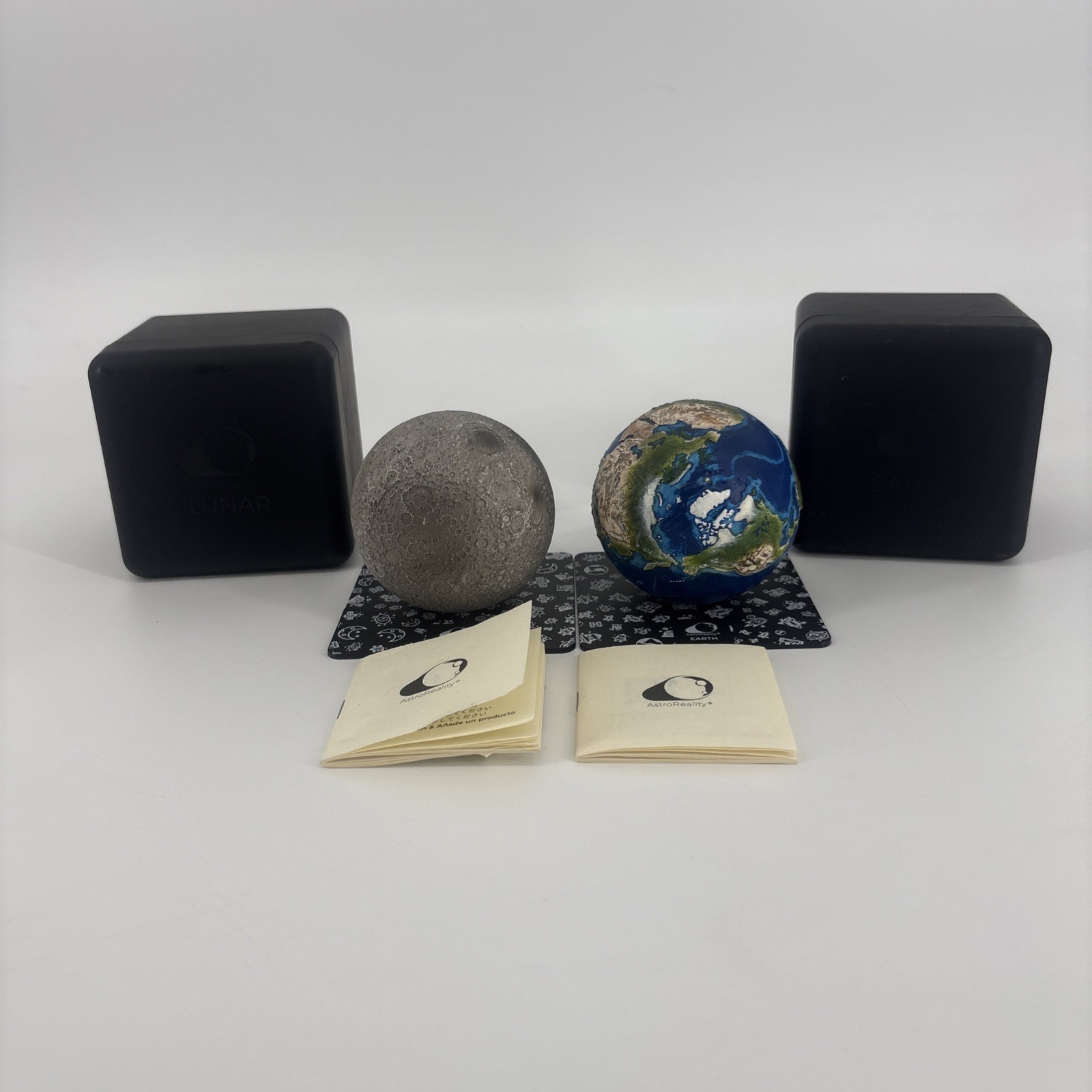 AstroReality LUNAR Regular Topographic Moon Globe Model And Earth Model 80MM gallery