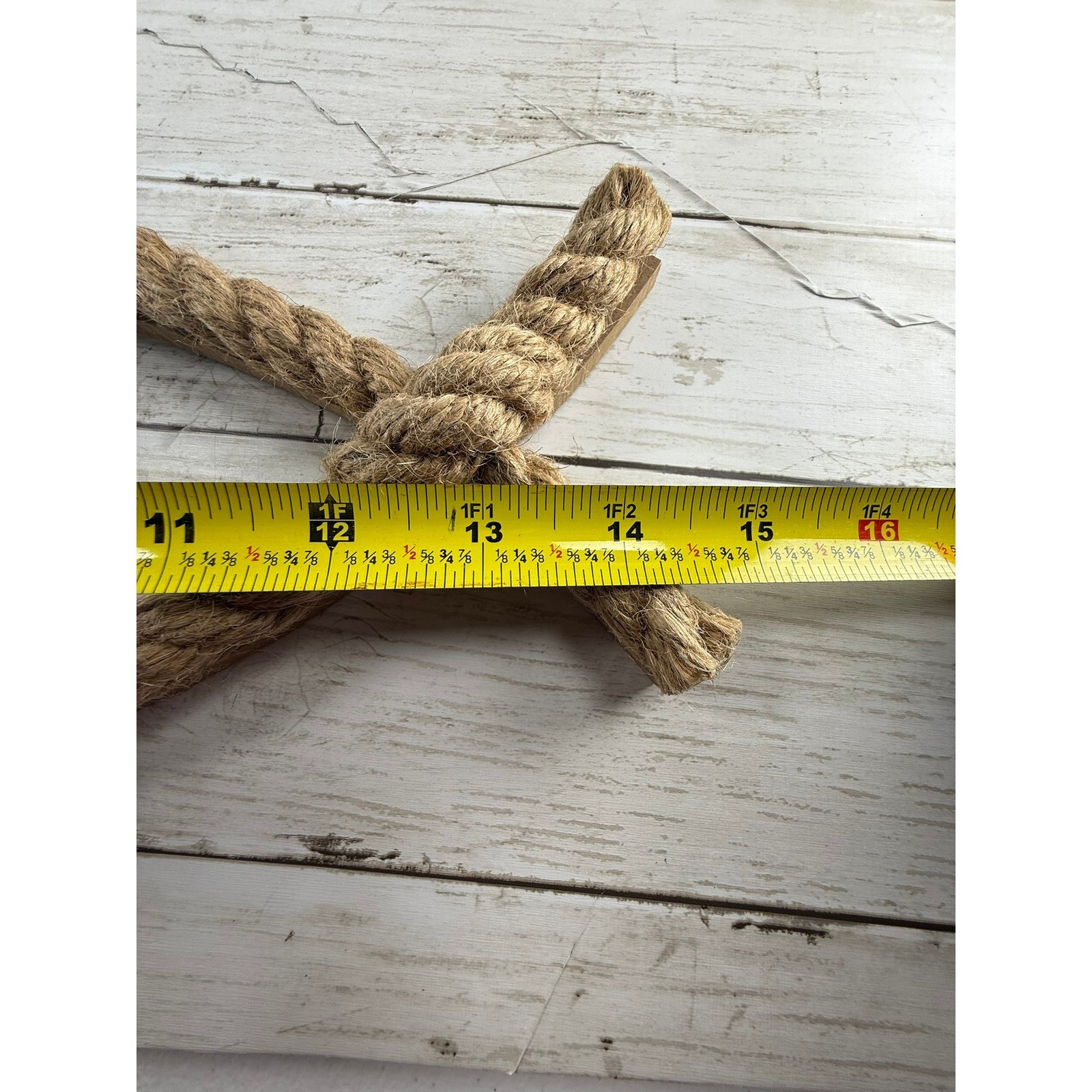 Rustic Jute Rope Ichthys Fish Wall Decor Wooden Christian Jesus Fish Sign 19in gallery
