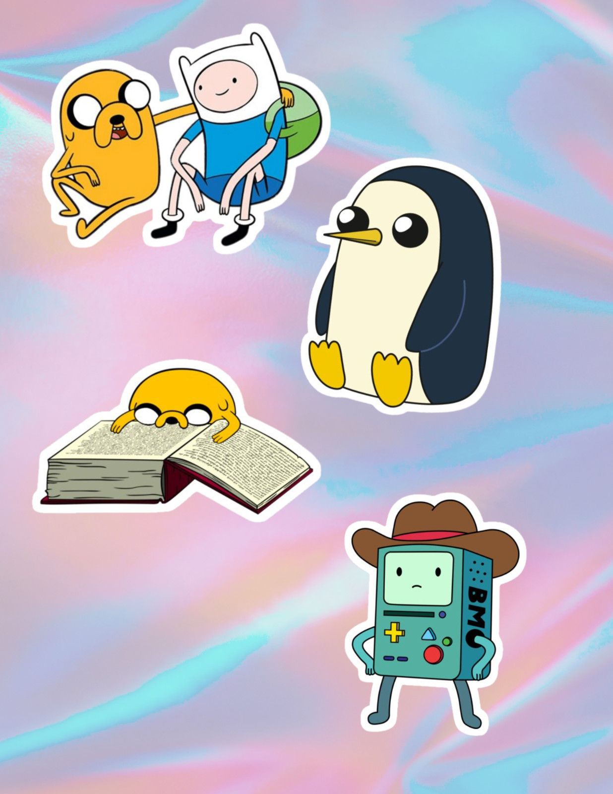 Adventure Time Cartoon 4pc Sticker Pack gallery