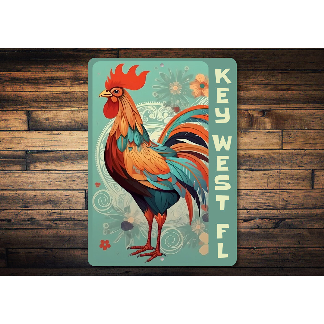 Key West Rooster Sign gallery