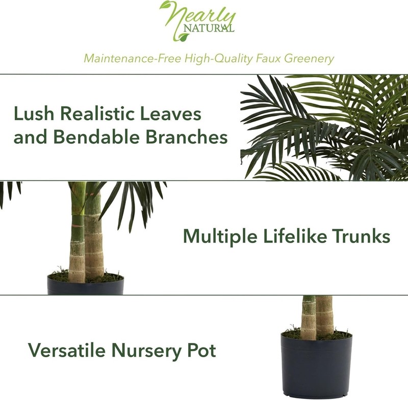 Versatile 4ft Artificial Palm Tree - Perfect for Any Living Space or Occasion gallery