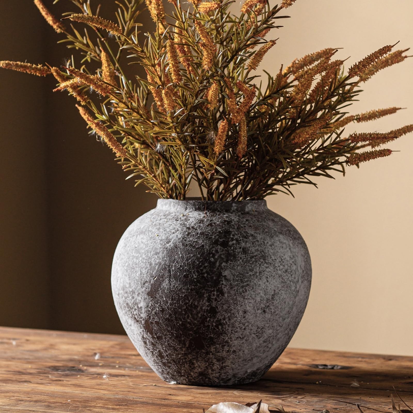 Lvases Rustic Distressed Large Ceramic Vase, 8.6 inch Terracotta Pottery Tall... gallery