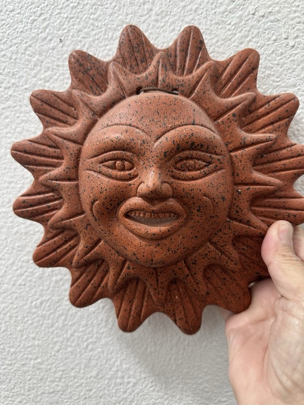 Celestial 3D Anthropomorphic 7.5” Sun Face Wall Hanging Southwest Design gallery