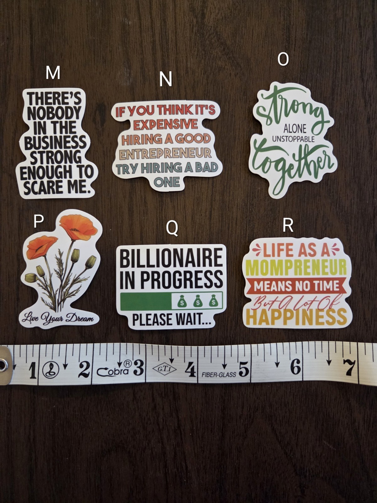Small Vinyl Water Bottle Stickers Entrepreneur Job Related Humor gallery
