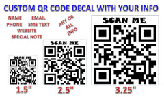 Customized QR Code Sticker Decal Personalized Text Website Text Fun Business