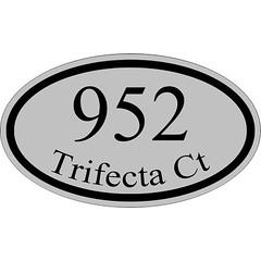 Personalized House Address Custom Plaque Aluminum Sign 12″ x 7″ Silver & Black