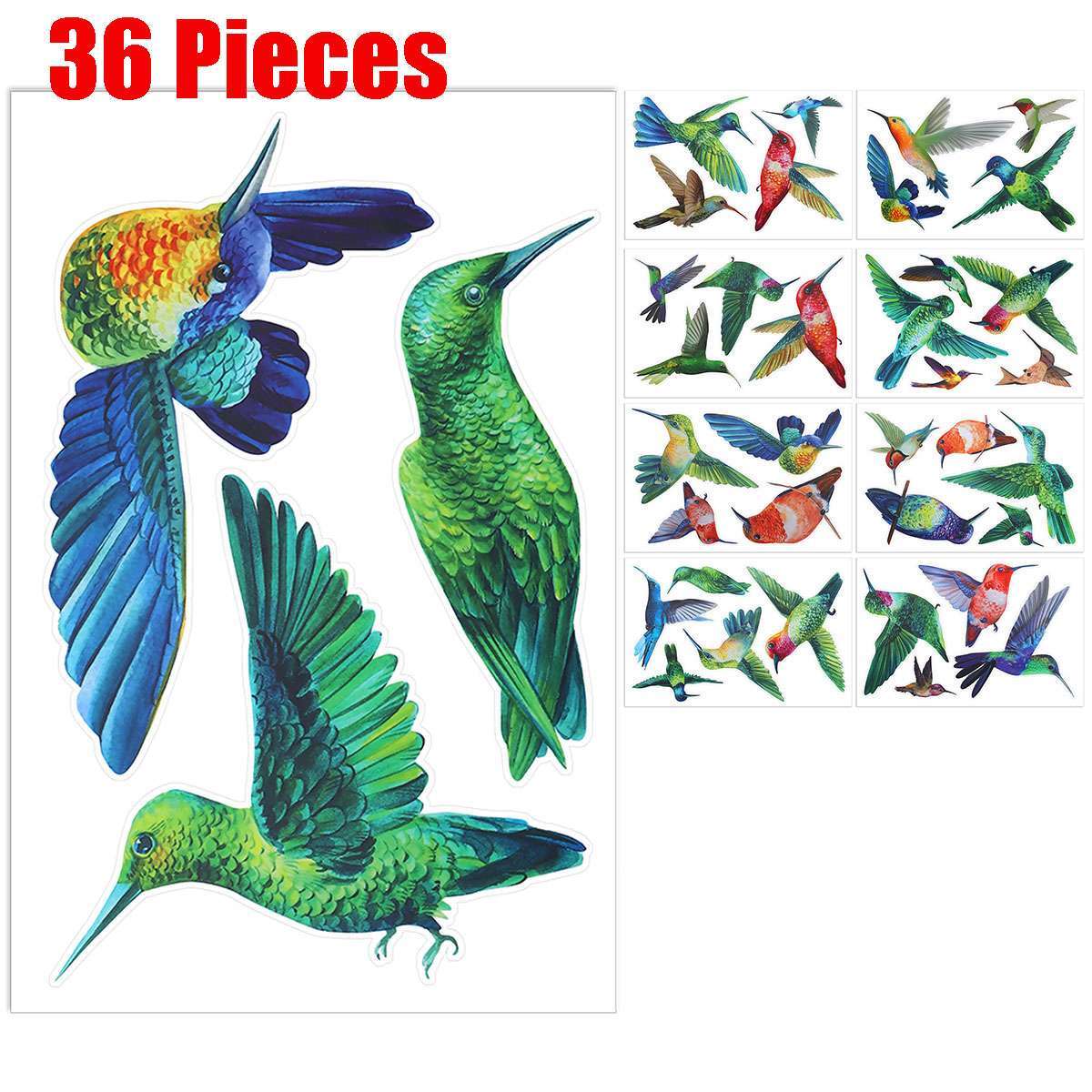 Large Anti Collision Window Decals for Bird Strikes, Stop Birds, 38 Pieces gallery