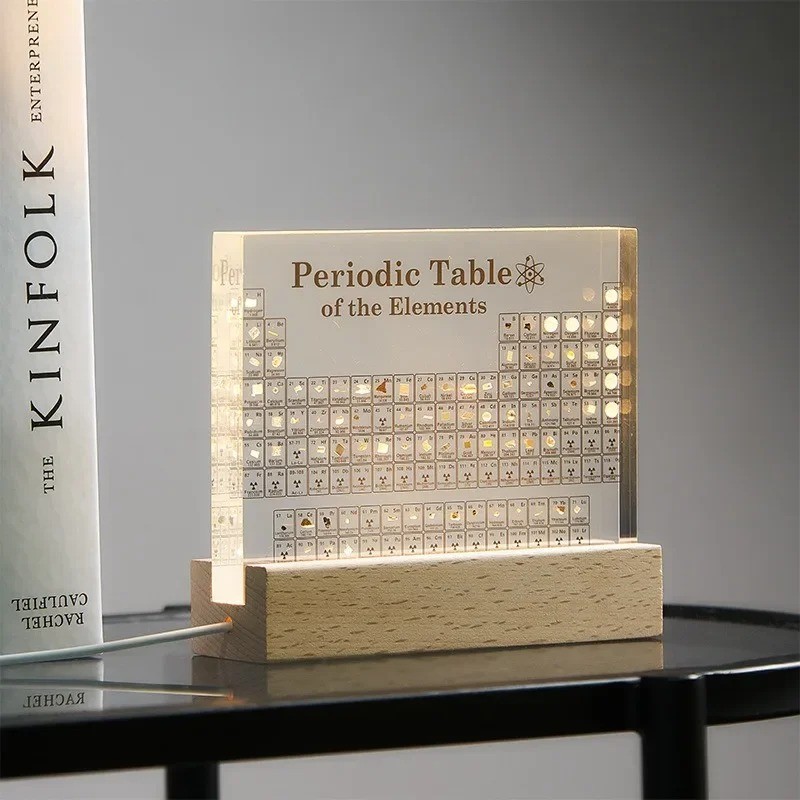 Acrylic Periodic Table with Real Elements Inside Science Desk Decor Gift gallery
