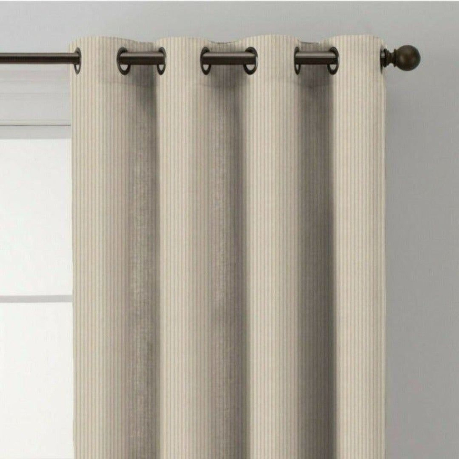 The Collection Vertical Pleat 84" Grommet Room Darkening Curtain Panel - Pearl gallery