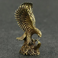 Solid Eagle Figurine Brass Statue Animal Figurines Toys House Desktop Decoration