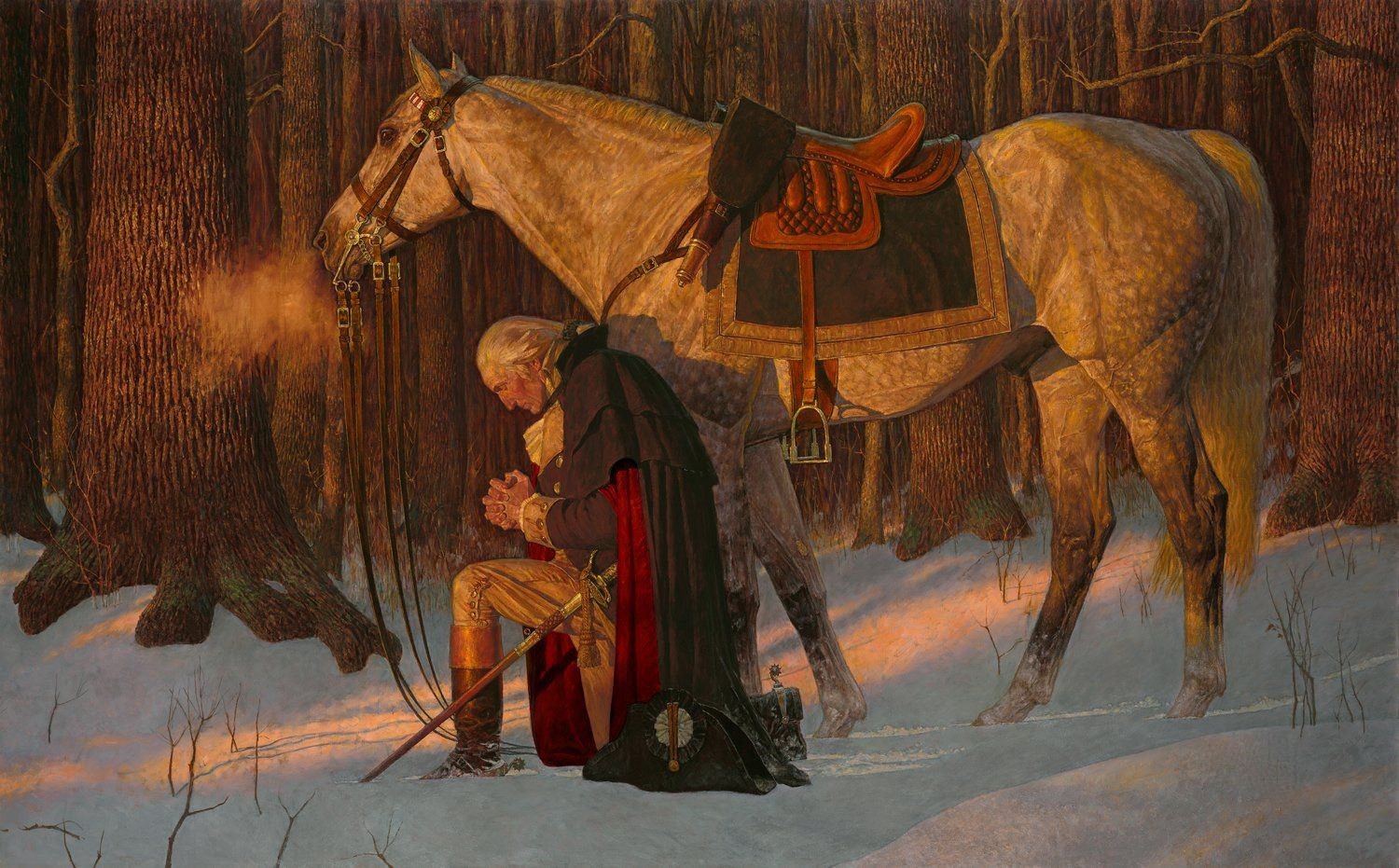 George Washington Praying Poster, Prayer at Valley Forge Print, 4th of July gallery