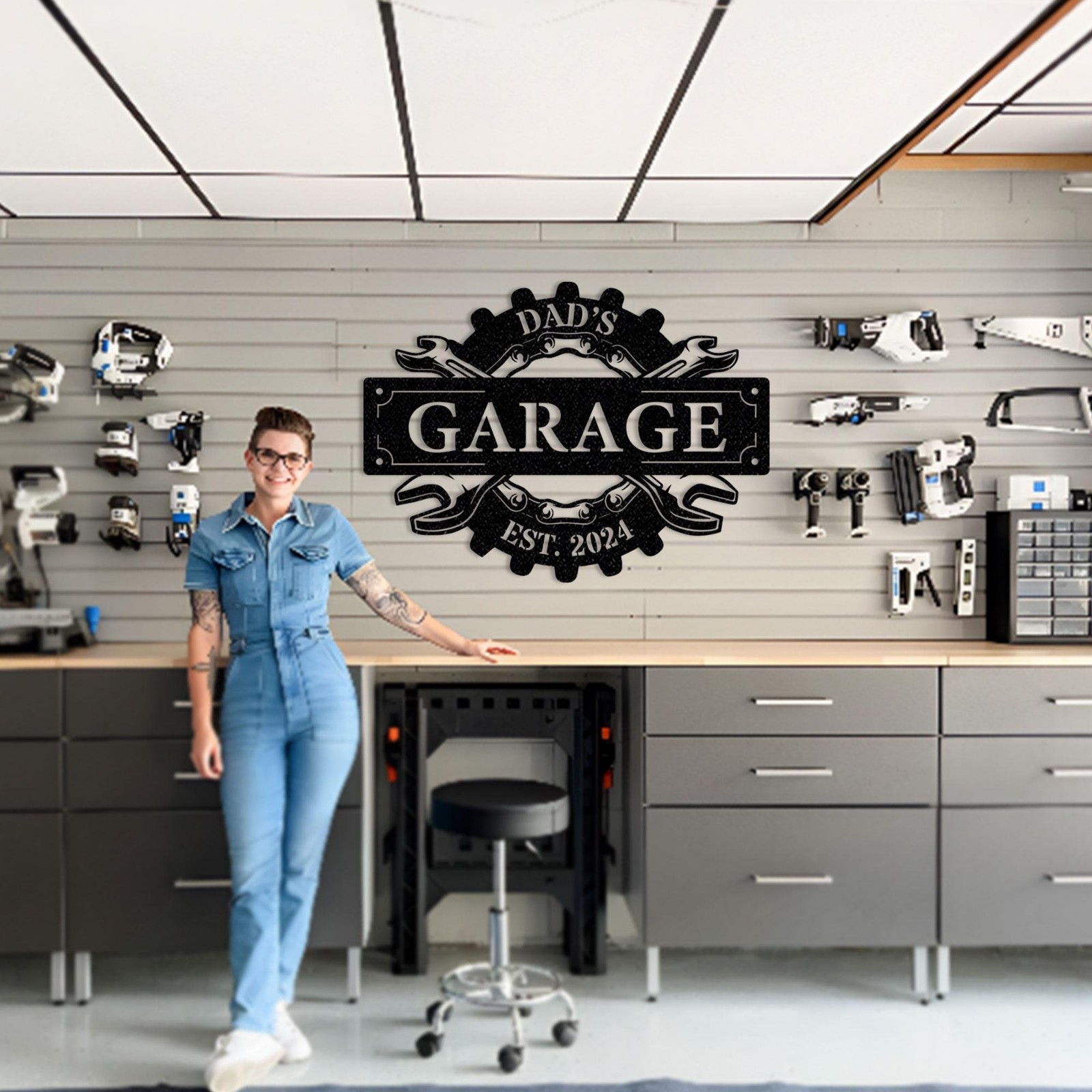 Personalized Garage Sign: Custom Metal Wall Art, Man Cave Decor gallery