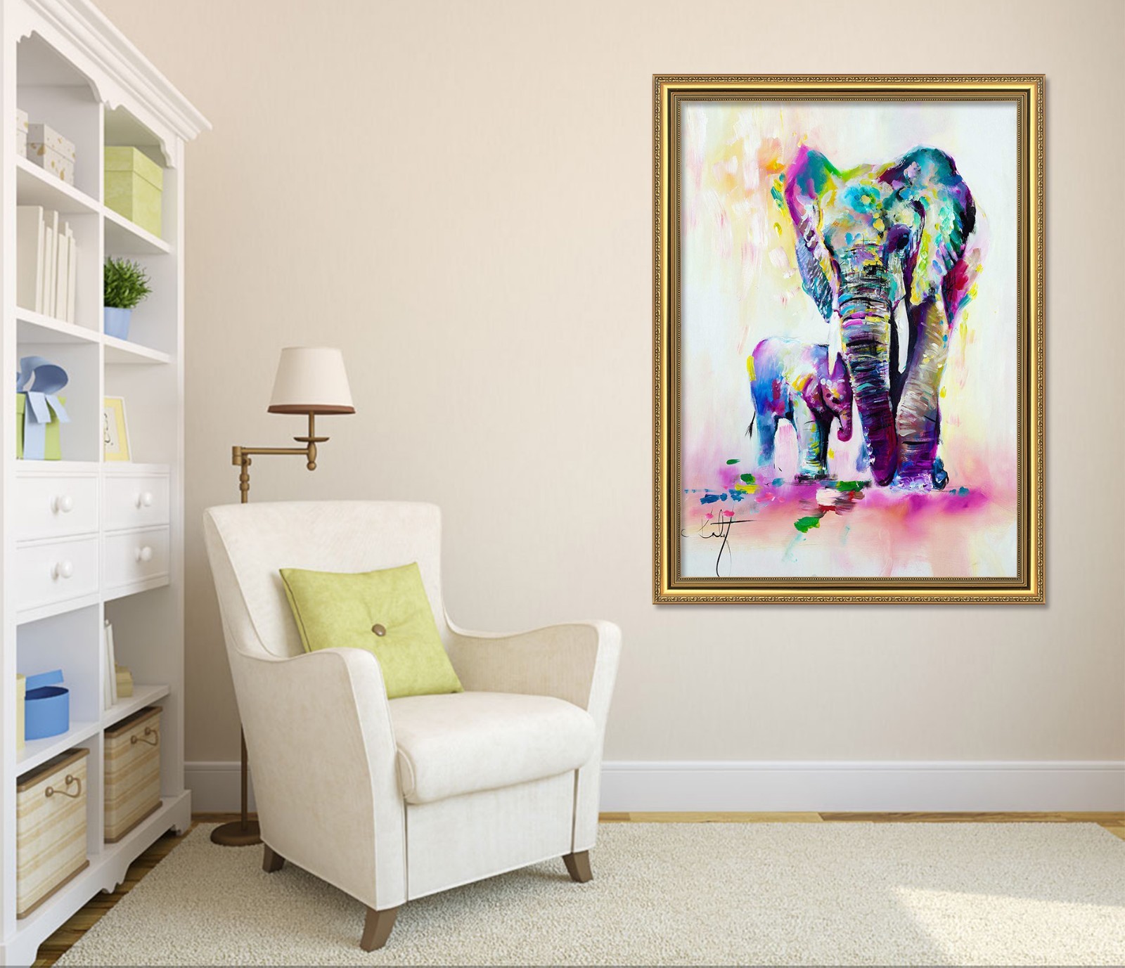 3D Elephant Pattern 47 Framed Poster Home Decor Print Painting Art AJ AU gallery
