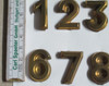 Wrap Numbers Brass - approx. 1 Inch - 28.5 mm High - Wood - Decoration -- 0 to 9 gallery