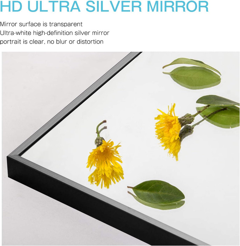 Wall-Mounted Mirror Rectangular Hanging Mirror Metal Framed Wall Mirror, Best fo gallery