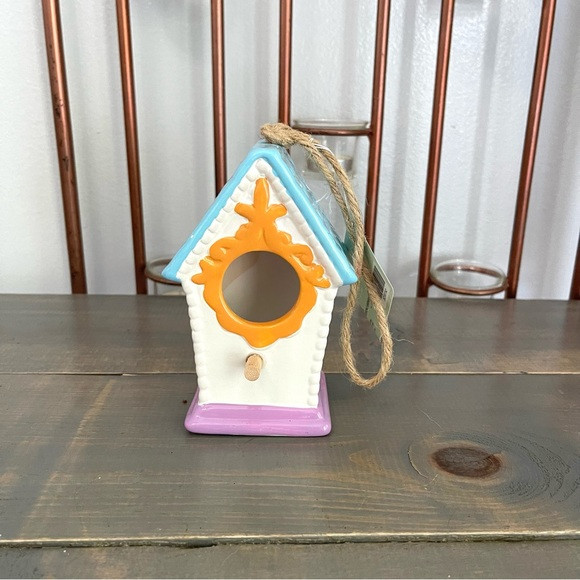 The Spring Shop Small Multicolored Hanging Ceramic Birdhouse gallery