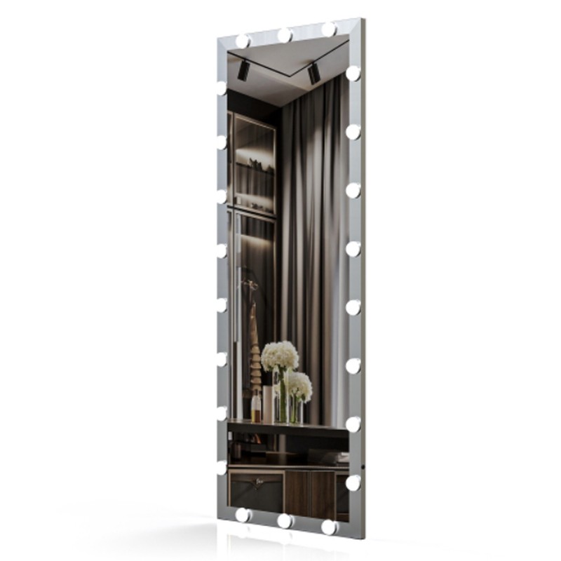 Safety Silver Full Length Lighted Mirror 63 "Lx24"W Living Room Floor Mirror gallery