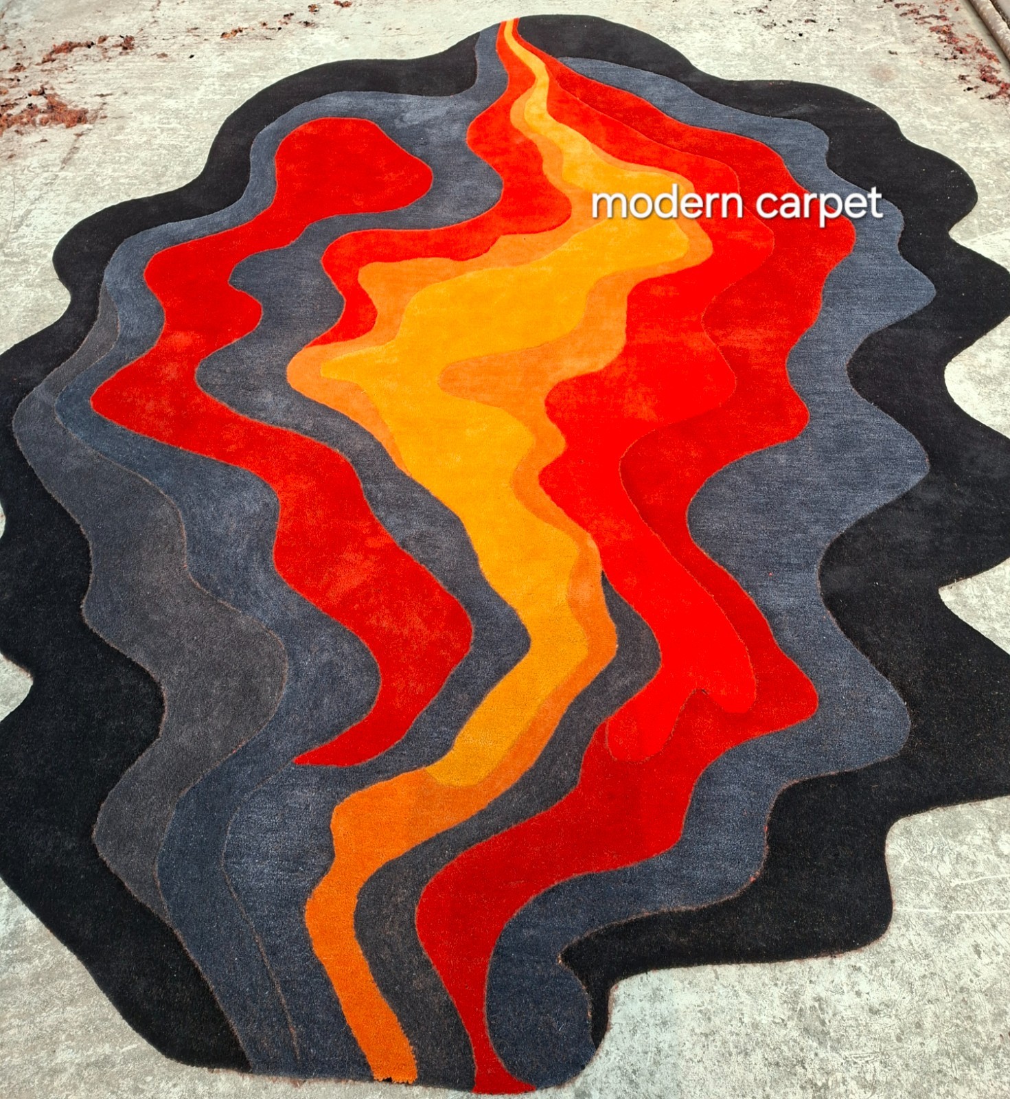 Irregular Shape Rugs Handmade 100% Woolen Hand Tufted For Home Decoration gallery