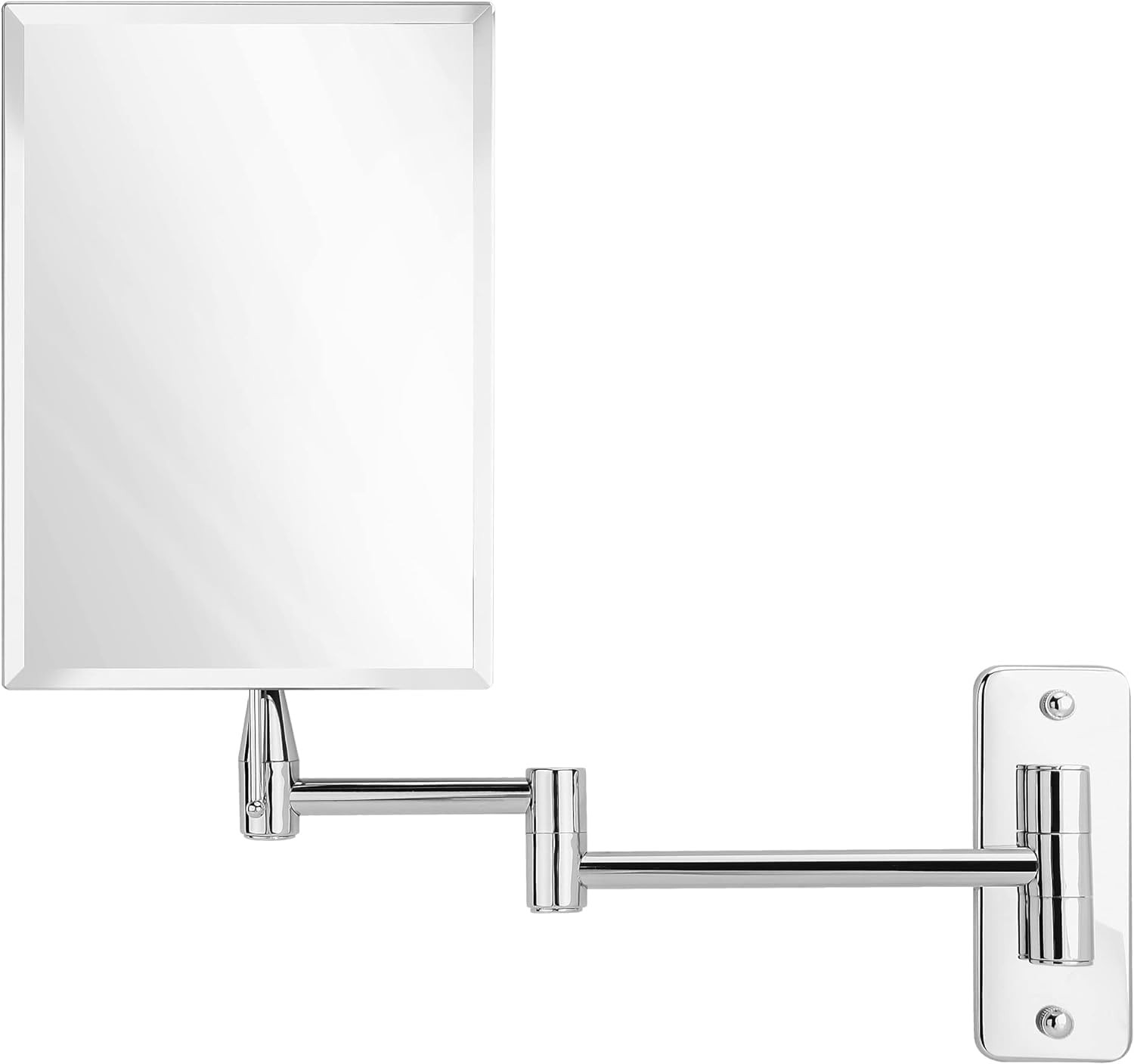 Frameless wall-mounted mirror for bathroom with extended swivel function gallery