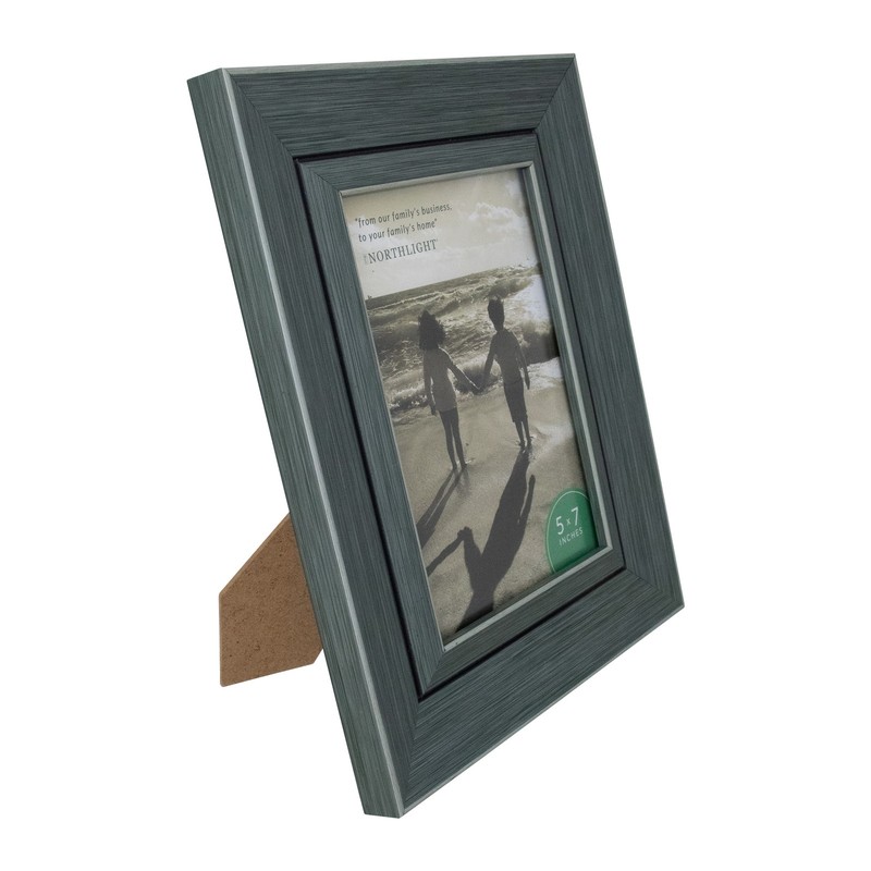 Northlight 10" Classical Rectangular 5" x 7" Photo Picture Frame Gray and Black gallery