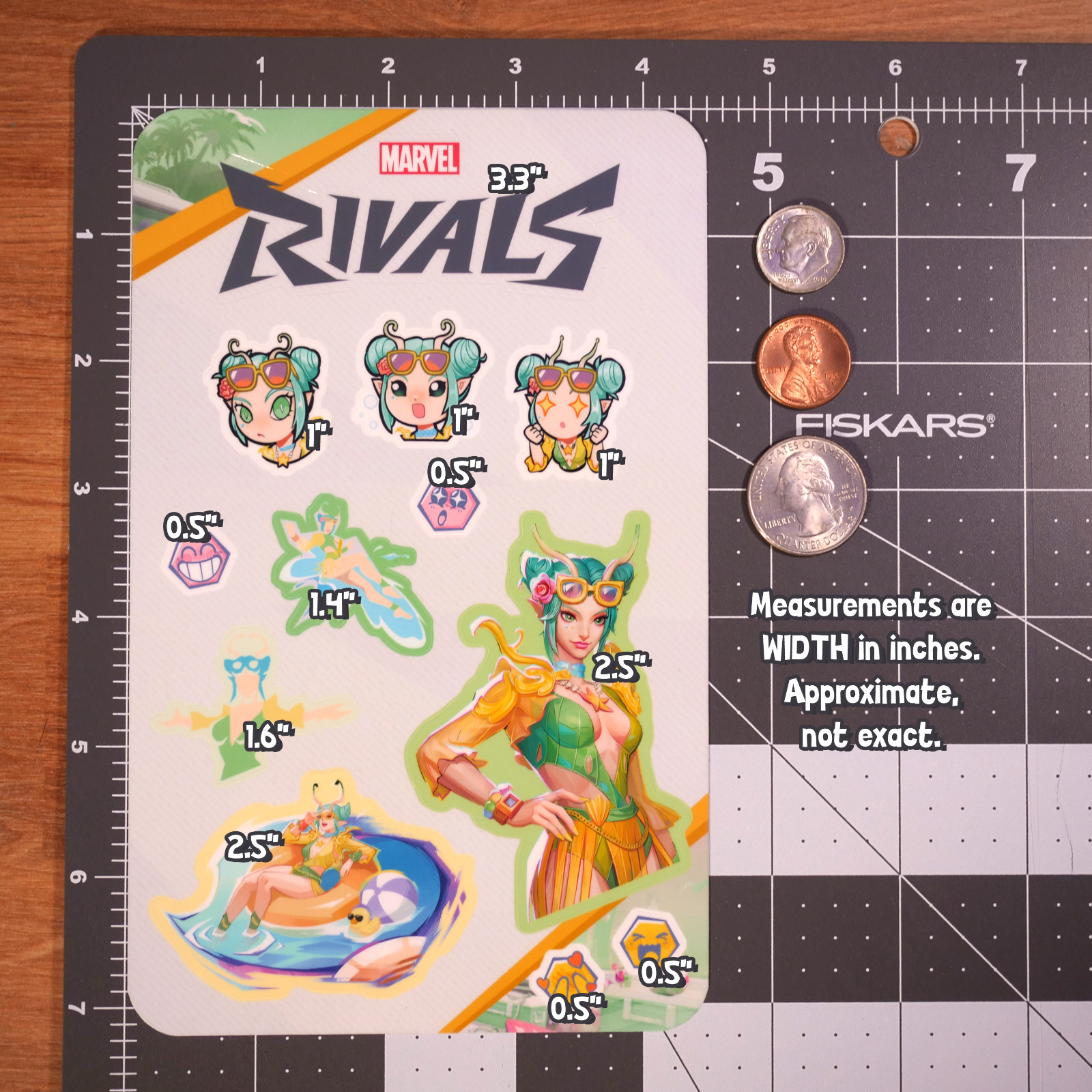 Marvel Rivals Mantis Summer Skin Sticker Sheet gallery